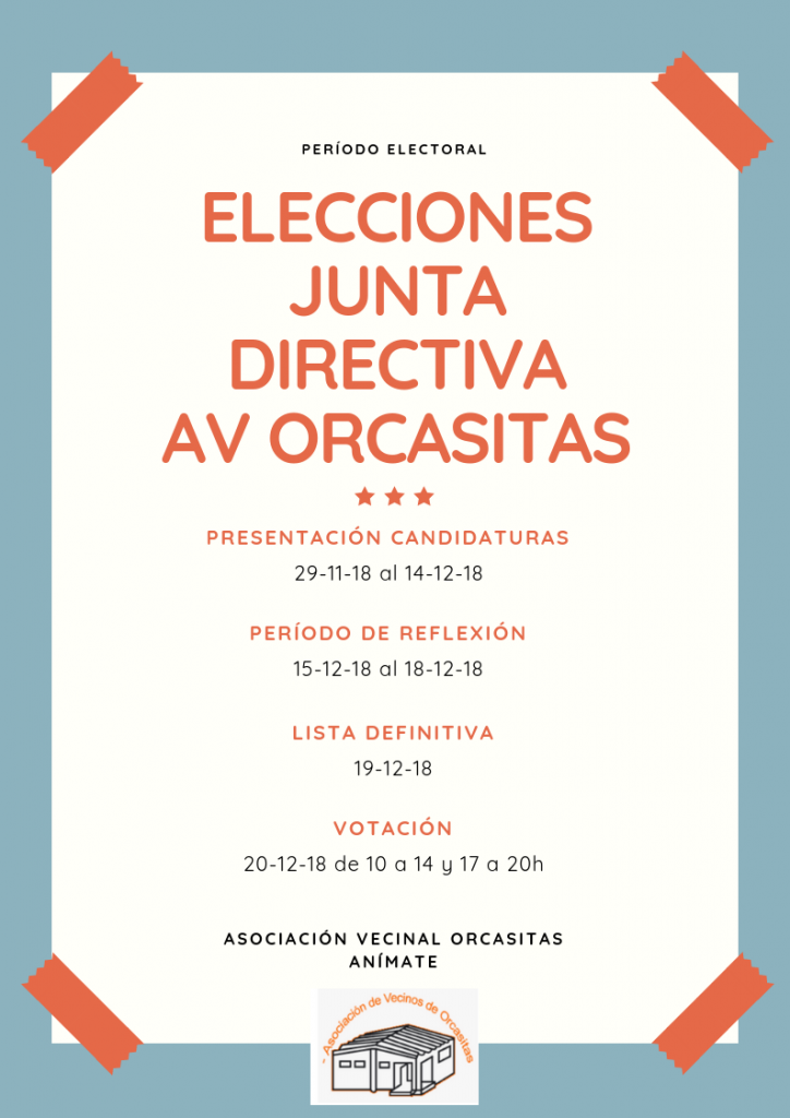 Elecciones Junta Directiva Asociación Vecinos Orcasitas